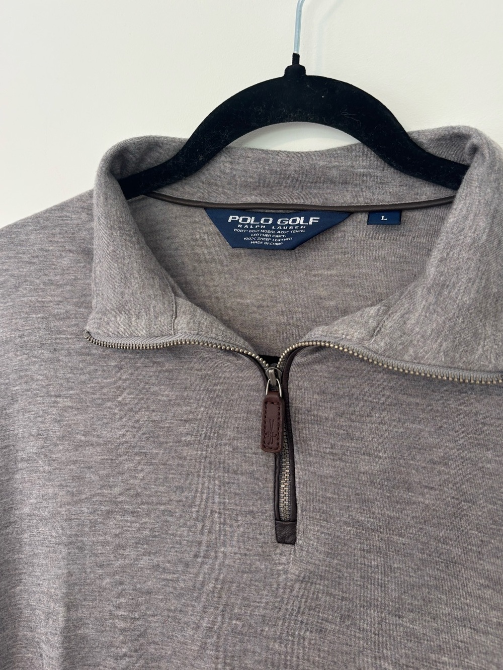 Polo by Ralph Lauren Heather Gray Golf Quarter-Zip Sweater - Men’s Large